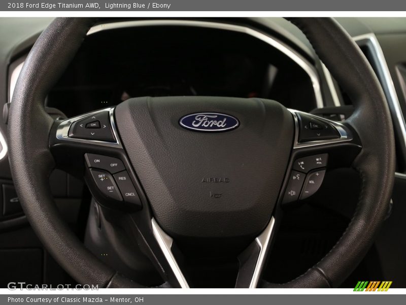 Lightning Blue / Ebony 2018 Ford Edge Titanium AWD