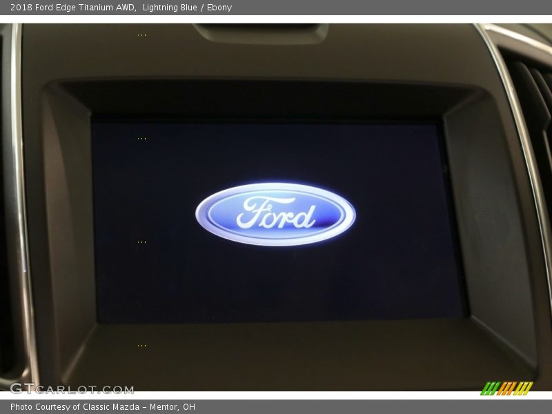 Lightning Blue / Ebony 2018 Ford Edge Titanium AWD