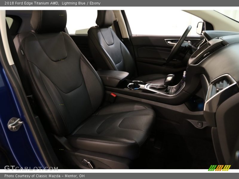 Lightning Blue / Ebony 2018 Ford Edge Titanium AWD