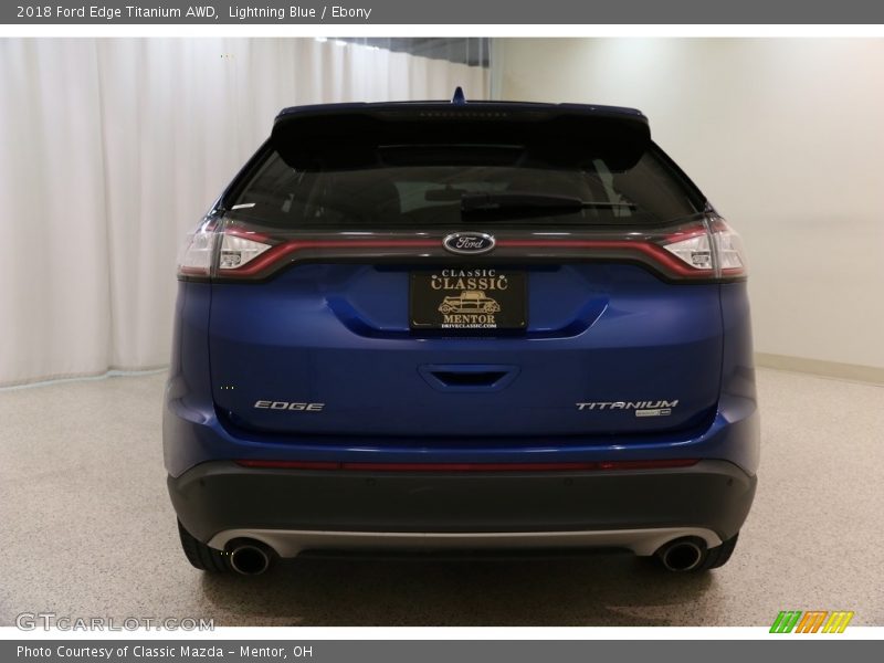 Lightning Blue / Ebony 2018 Ford Edge Titanium AWD