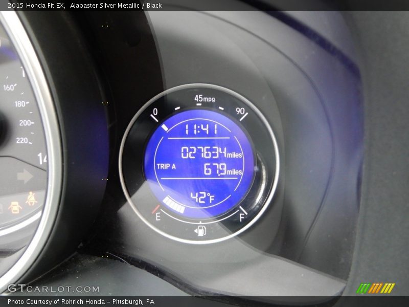 Alabaster Silver Metallic / Black 2015 Honda Fit EX