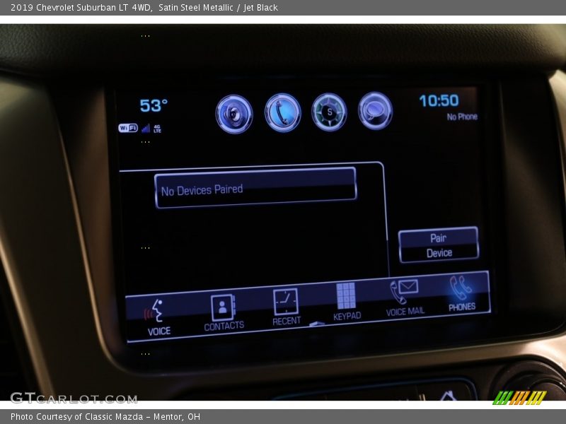 Satin Steel Metallic / Jet Black 2019 Chevrolet Suburban LT 4WD