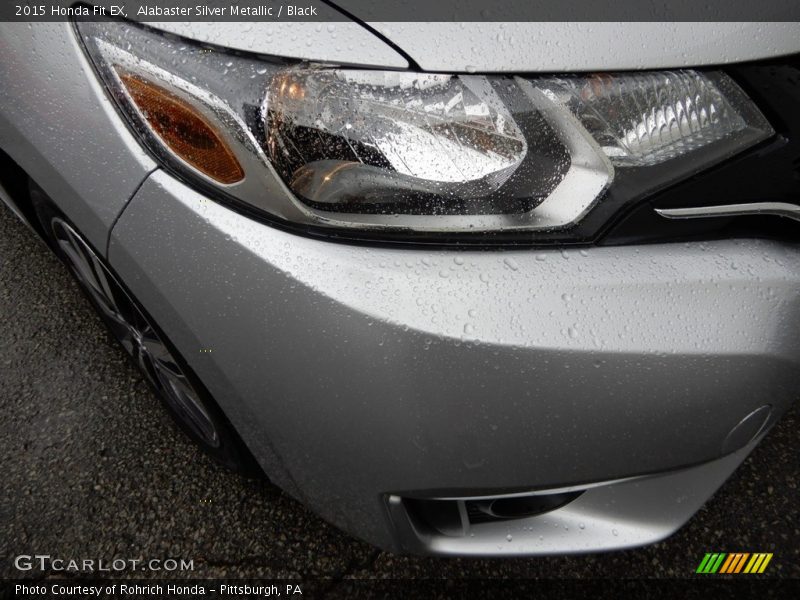 Alabaster Silver Metallic / Black 2015 Honda Fit EX