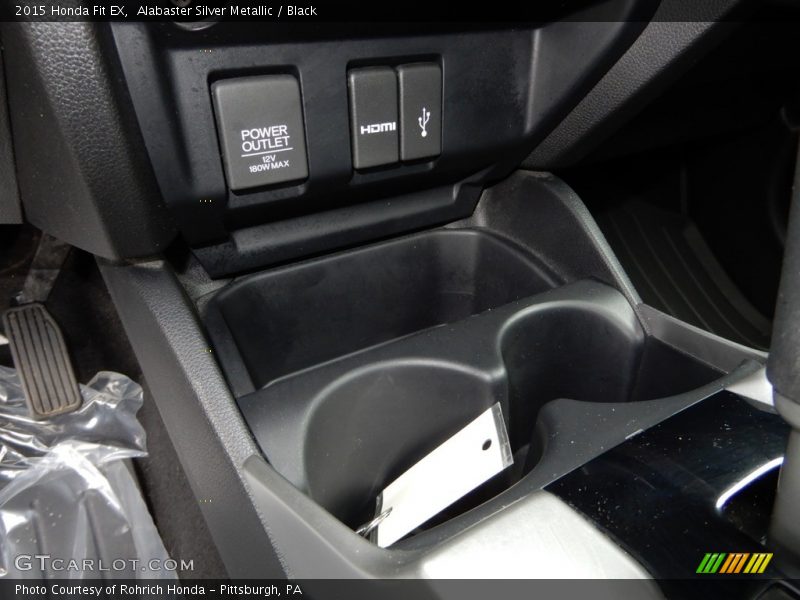Alabaster Silver Metallic / Black 2015 Honda Fit EX