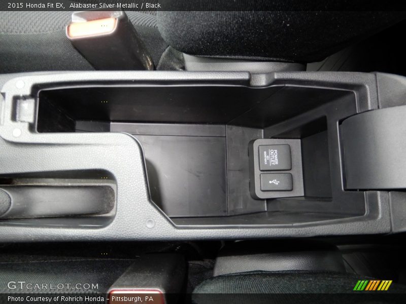 Alabaster Silver Metallic / Black 2015 Honda Fit EX