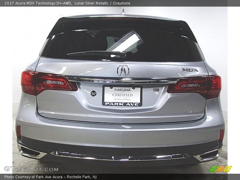 Lunar Silver Metallic / Graystone 2017 Acura MDX Technology SH-AWD