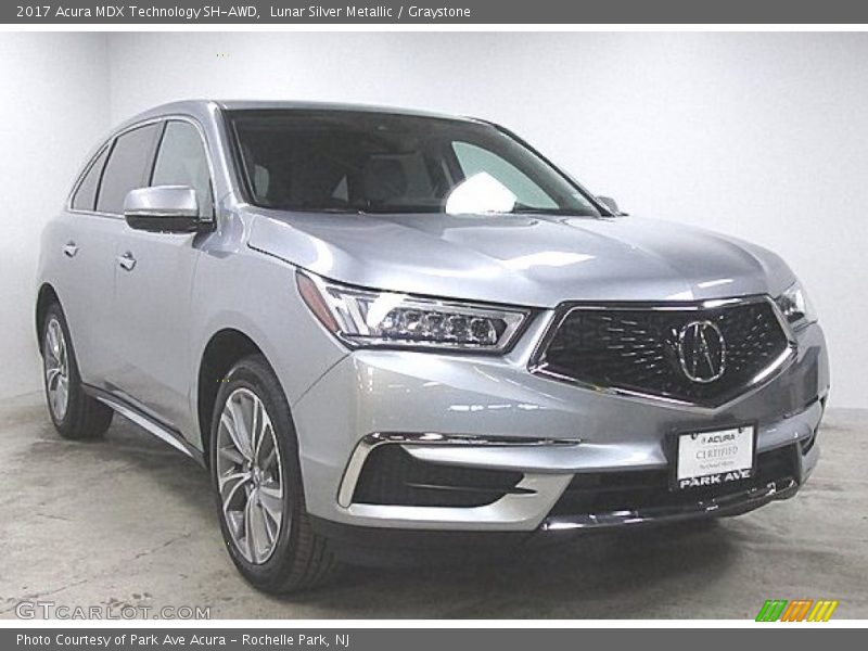 Lunar Silver Metallic / Graystone 2017 Acura MDX Technology SH-AWD