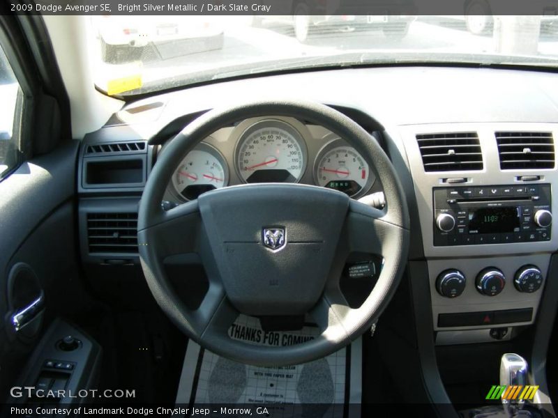 Bright Silver Metallic / Dark Slate Gray 2009 Dodge Avenger SE