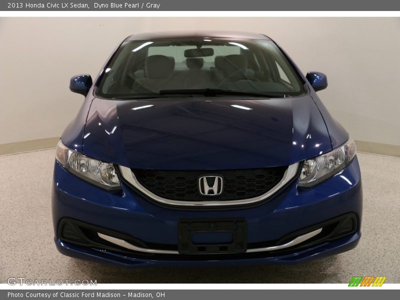 Dyno Blue Pearl / Gray 2013 Honda Civic LX Sedan