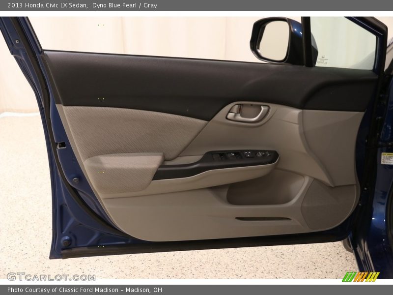 Dyno Blue Pearl / Gray 2013 Honda Civic LX Sedan