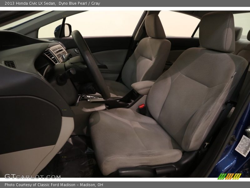 Dyno Blue Pearl / Gray 2013 Honda Civic LX Sedan