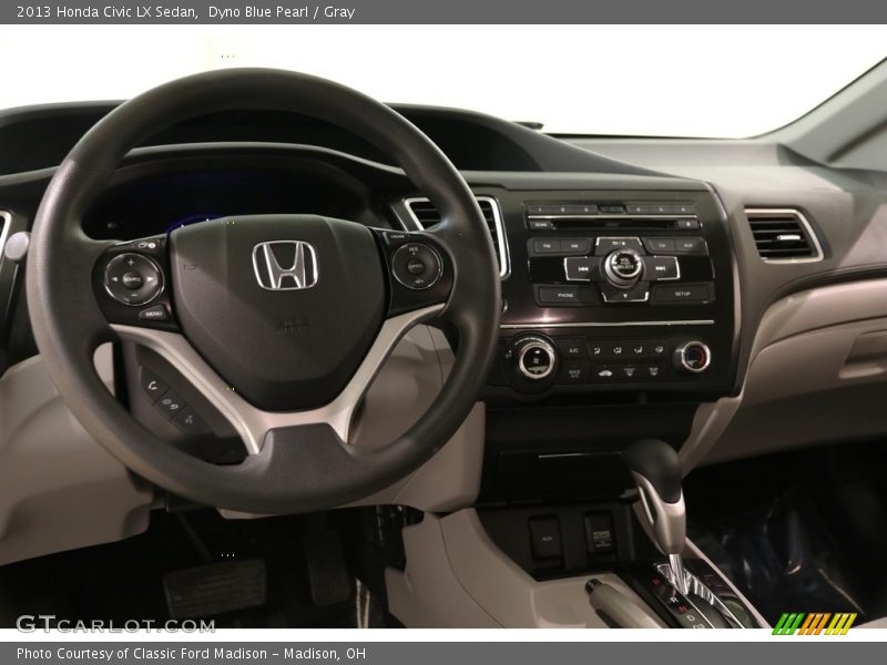 Dyno Blue Pearl / Gray 2013 Honda Civic LX Sedan