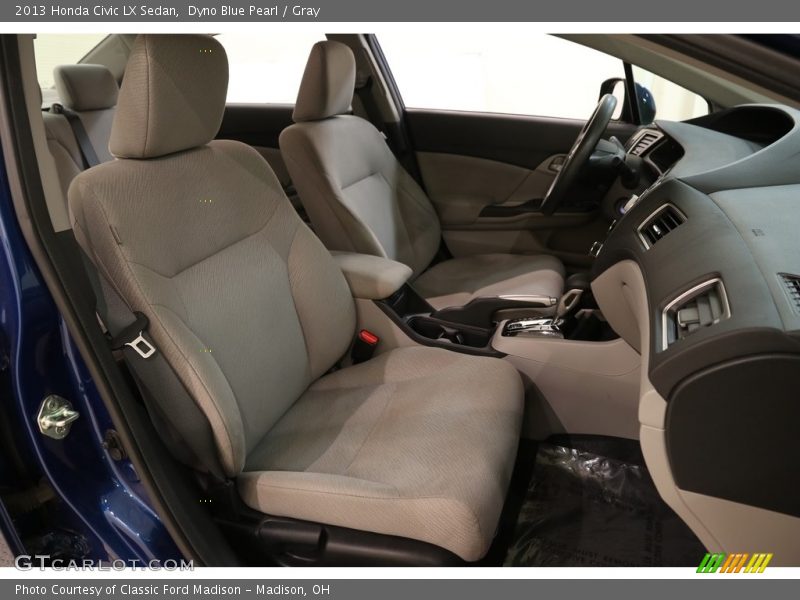 Dyno Blue Pearl / Gray 2013 Honda Civic LX Sedan