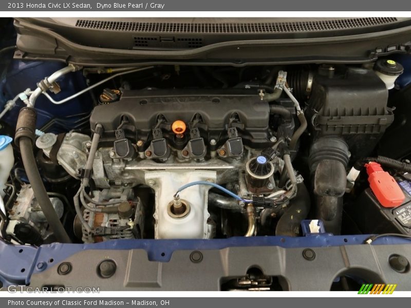 Dyno Blue Pearl / Gray 2013 Honda Civic LX Sedan