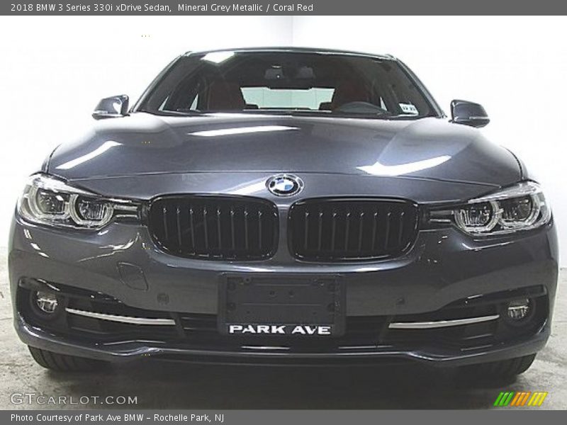 Mineral Grey Metallic / Coral Red 2018 BMW 3 Series 330i xDrive Sedan