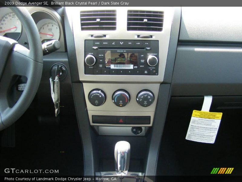 Brilliant Black Crystal Pearl / Dark Slate Gray 2009 Dodge Avenger SE
