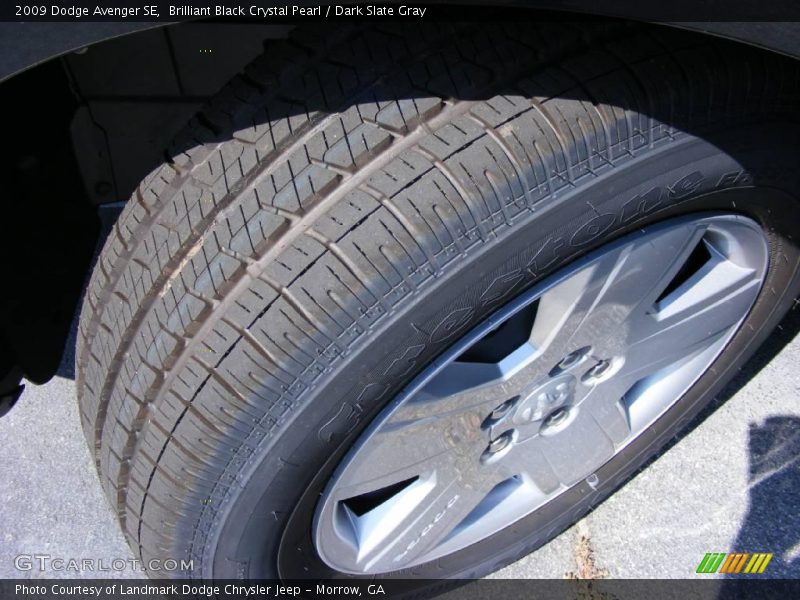 Brilliant Black Crystal Pearl / Dark Slate Gray 2009 Dodge Avenger SE