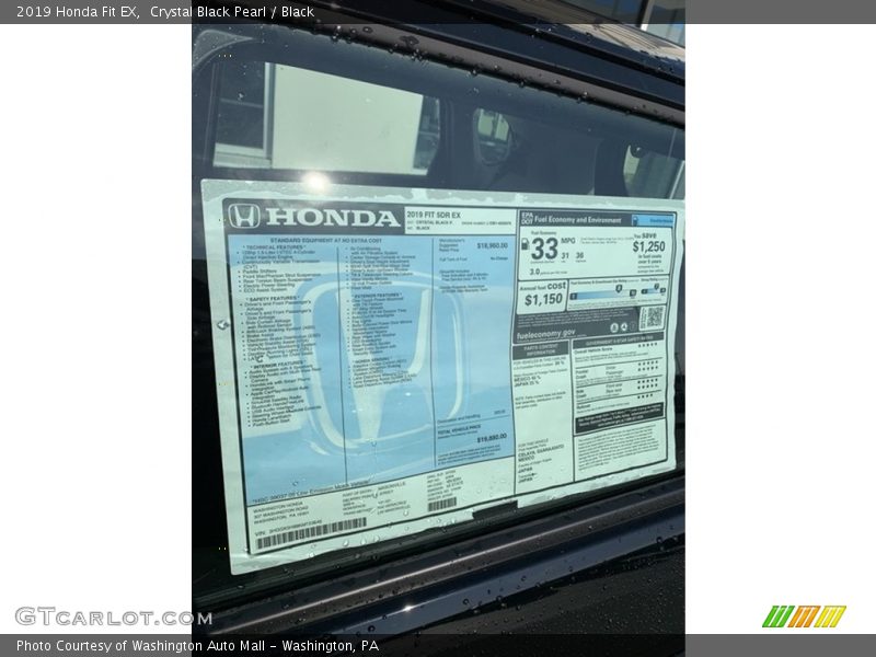 Crystal Black Pearl / Black 2019 Honda Fit EX