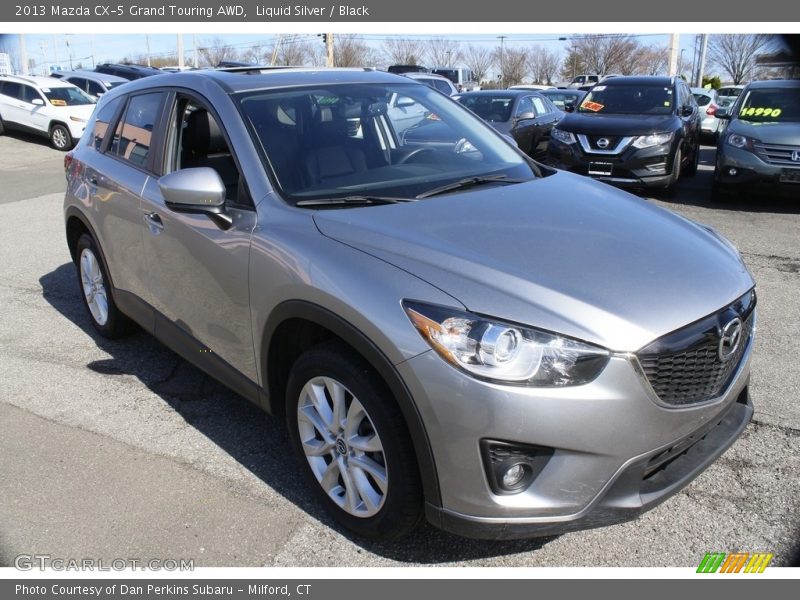 Liquid Silver / Black 2013 Mazda CX-5 Grand Touring AWD