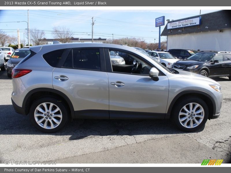 Liquid Silver / Black 2013 Mazda CX-5 Grand Touring AWD