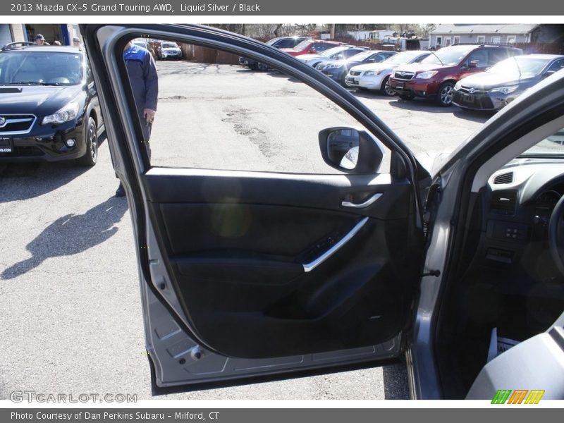Liquid Silver / Black 2013 Mazda CX-5 Grand Touring AWD