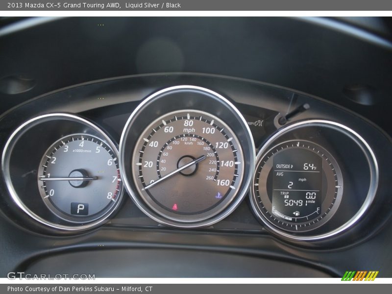 Liquid Silver / Black 2013 Mazda CX-5 Grand Touring AWD