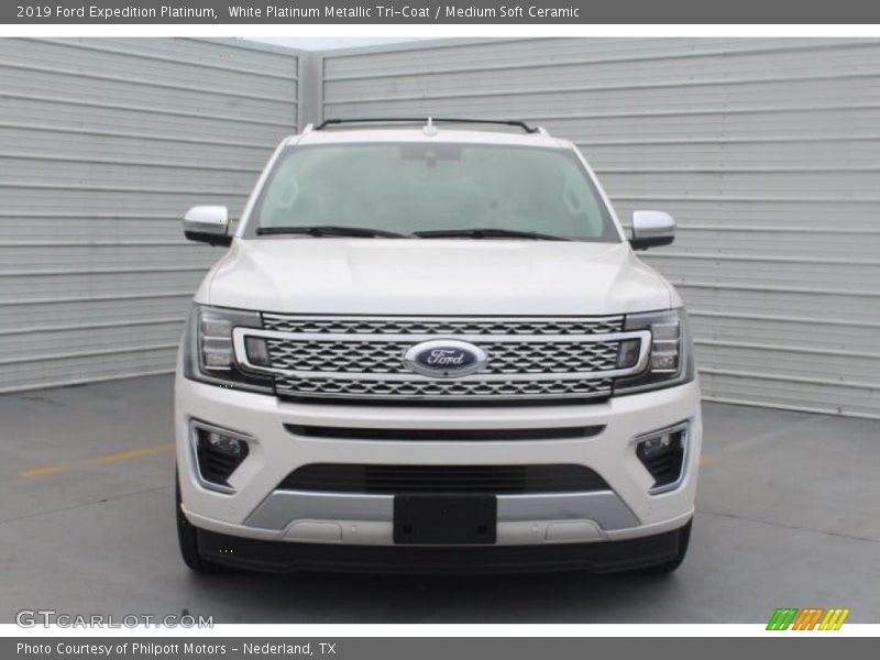 White Platinum Metallic Tri-Coat / Medium Soft Ceramic 2019 Ford Expedition Platinum