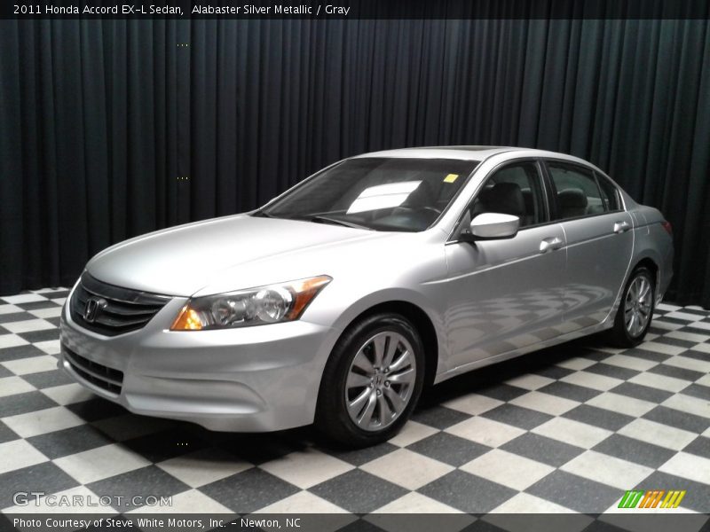 Alabaster Silver Metallic / Gray 2011 Honda Accord EX-L Sedan