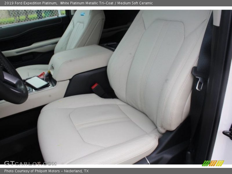 White Platinum Metallic Tri-Coat / Medium Soft Ceramic 2019 Ford Expedition Platinum