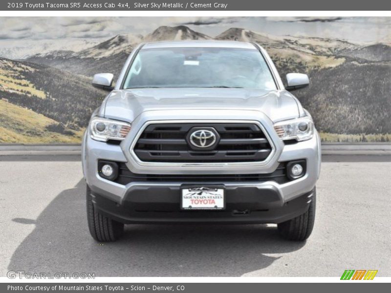 Silver Sky Metallic / Cement Gray 2019 Toyota Tacoma SR5 Access Cab 4x4