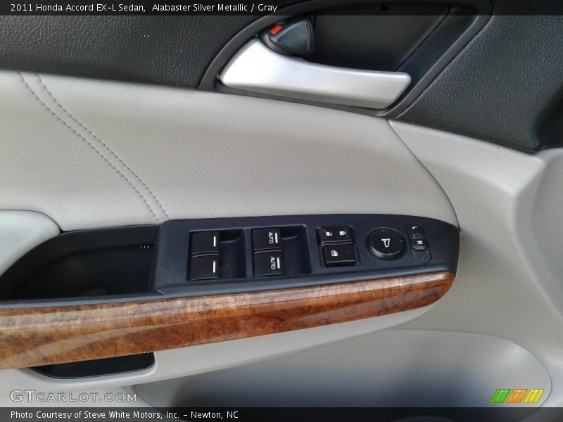 Alabaster Silver Metallic / Gray 2011 Honda Accord EX-L Sedan