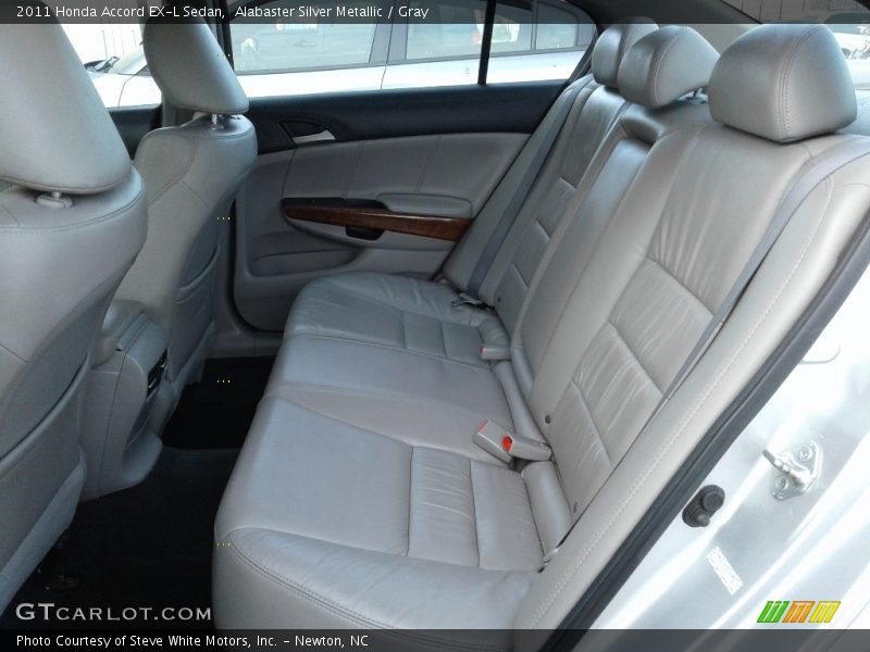 Alabaster Silver Metallic / Gray 2011 Honda Accord EX-L Sedan