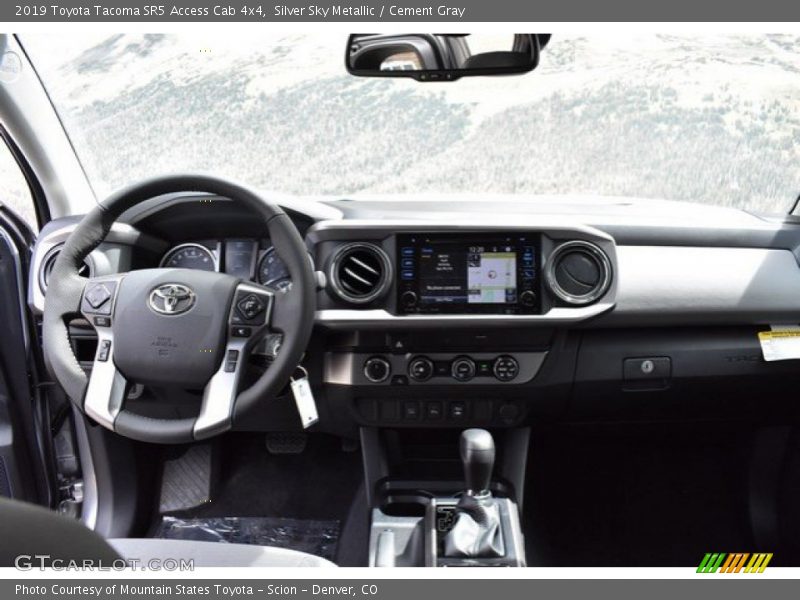 Silver Sky Metallic / Cement Gray 2019 Toyota Tacoma SR5 Access Cab 4x4