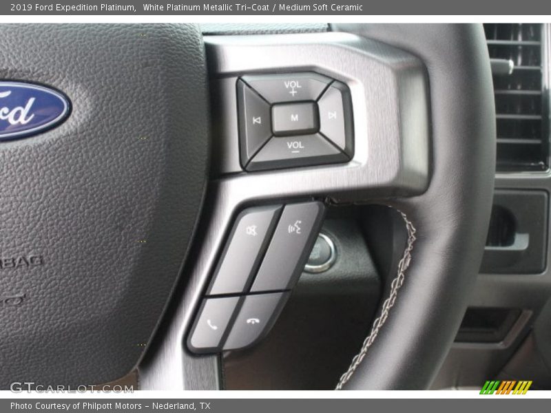 White Platinum Metallic Tri-Coat / Medium Soft Ceramic 2019 Ford Expedition Platinum
