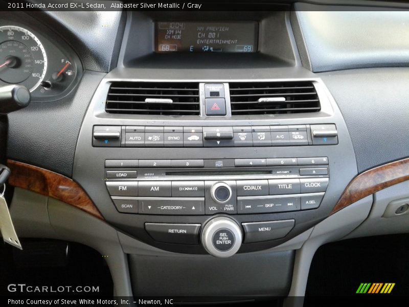 Alabaster Silver Metallic / Gray 2011 Honda Accord EX-L Sedan