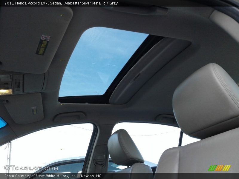 Alabaster Silver Metallic / Gray 2011 Honda Accord EX-L Sedan