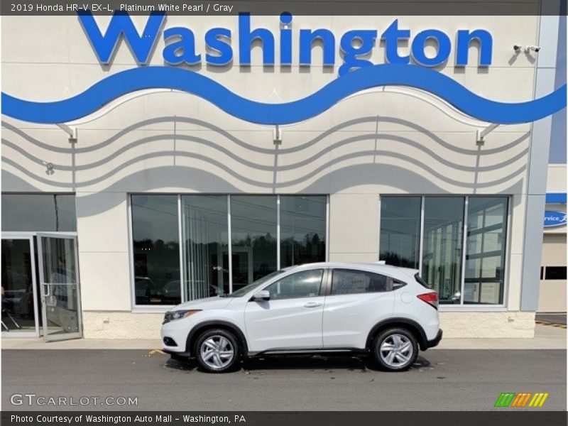 Platinum White Pearl / Gray 2019 Honda HR-V EX-L