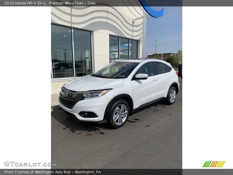 Platinum White Pearl / Gray 2019 Honda HR-V EX-L