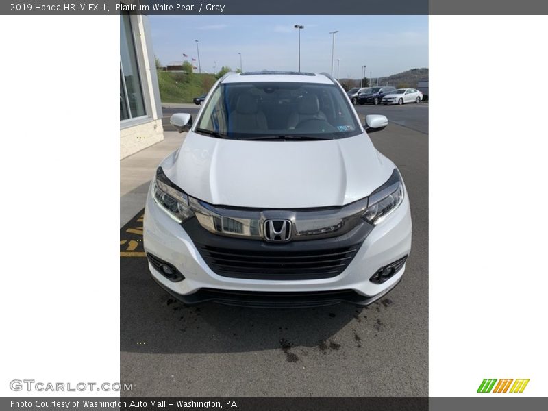 Platinum White Pearl / Gray 2019 Honda HR-V EX-L