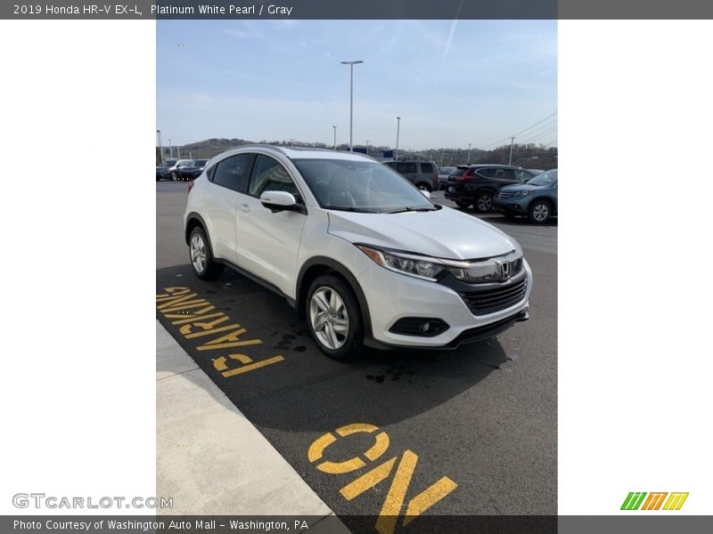 Platinum White Pearl / Gray 2019 Honda HR-V EX-L