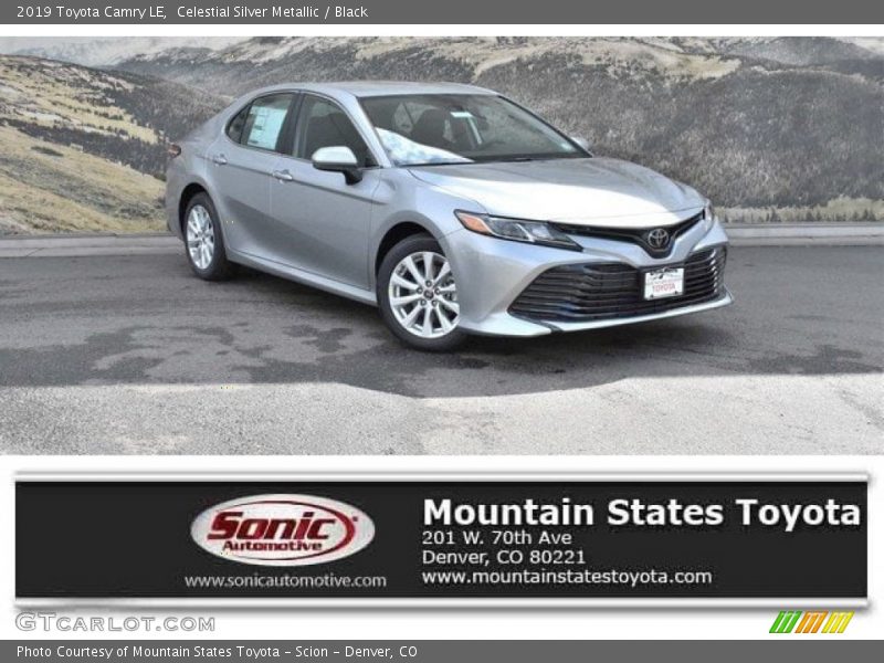 Celestial Silver Metallic / Black 2019 Toyota Camry LE