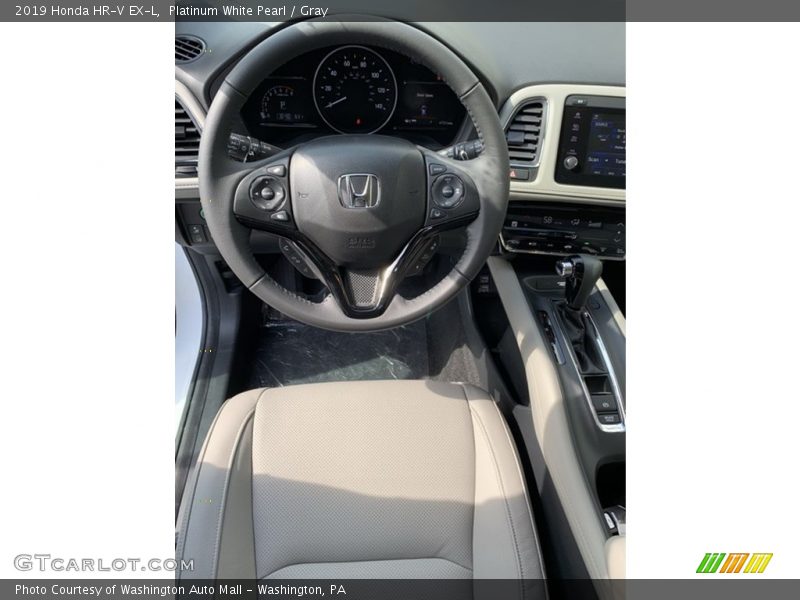 Platinum White Pearl / Gray 2019 Honda HR-V EX-L