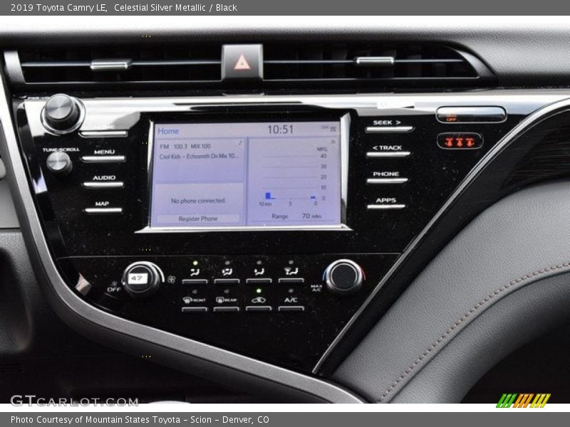 Celestial Silver Metallic / Black 2019 Toyota Camry LE