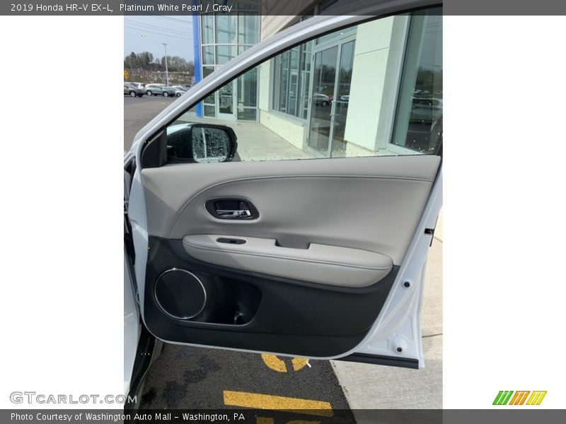 Platinum White Pearl / Gray 2019 Honda HR-V EX-L