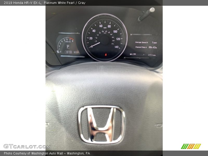 Platinum White Pearl / Gray 2019 Honda HR-V EX-L