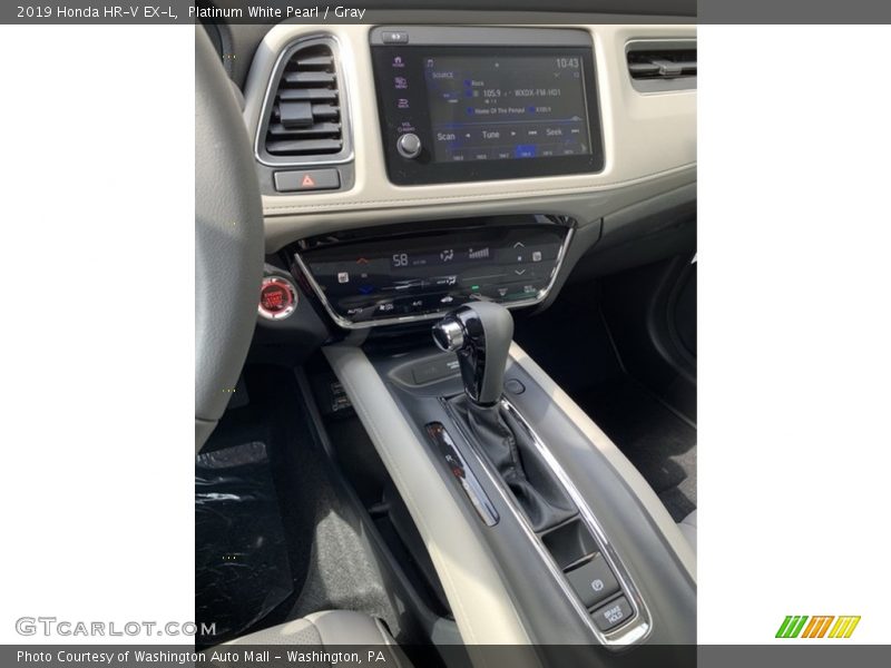 Platinum White Pearl / Gray 2019 Honda HR-V EX-L