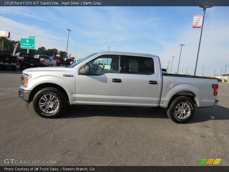 Ingot Silver / Earth Gray 2018 Ford F150 XLT SuperCrew