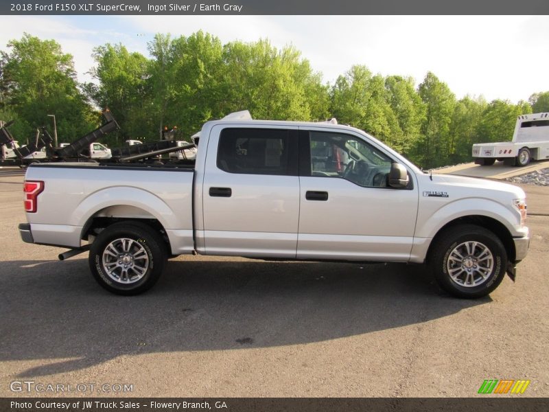 Ingot Silver / Earth Gray 2018 Ford F150 XLT SuperCrew