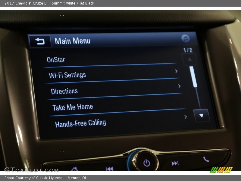 Summit White / Jet Black 2017 Chevrolet Cruze LT