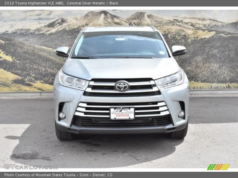 Celestial Silver Metallic / Black 2019 Toyota Highlander XLE AWD